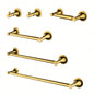 6 Piece Brass Bathroom Towel Rack Set Wall Mount