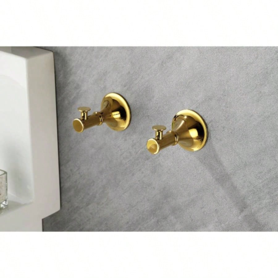 6 Piece Brass Bathroom Towel Rack Set Wall Mount