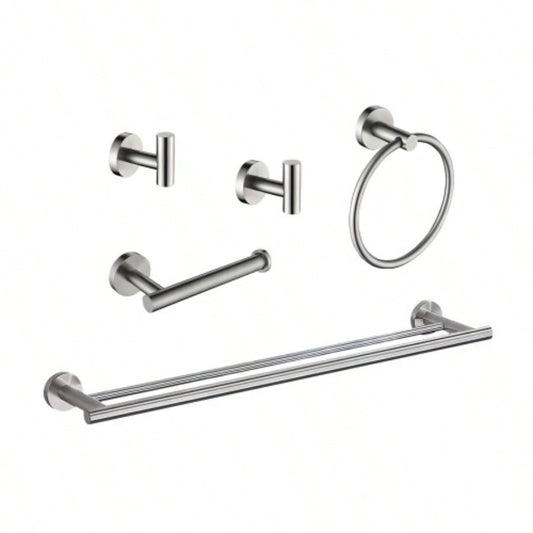 5 Piece Bathroom Towel Rack Set Wall Mount