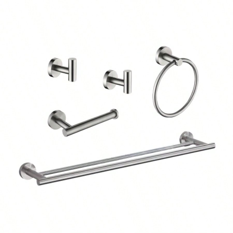 5 Piece Bathroom Towel Rack Set Wall Mount