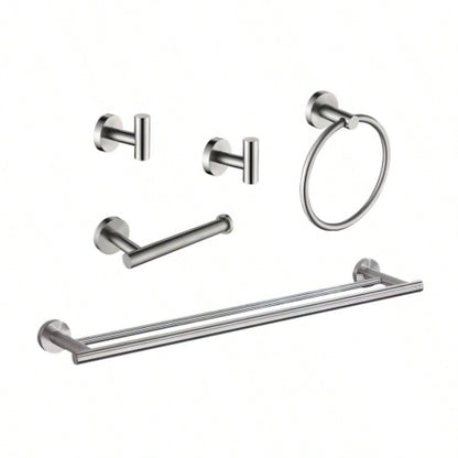 5 Piece Bathroom Towel Rack Set Wall Mount