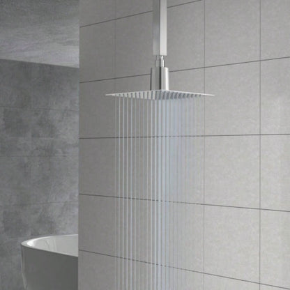 10 Square Rain Shower, Ultra - Design 304 Stainless Steel Ceiling Shower, Wall/Ceiling Mounted,