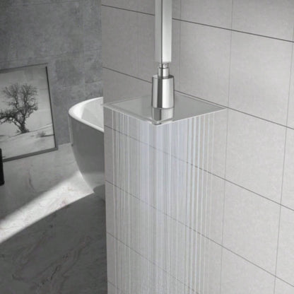 10 Square Rain Shower, Ultra - Design 304 Stainless Steel Ceiling Shower, Wall/Ceiling Mounted,