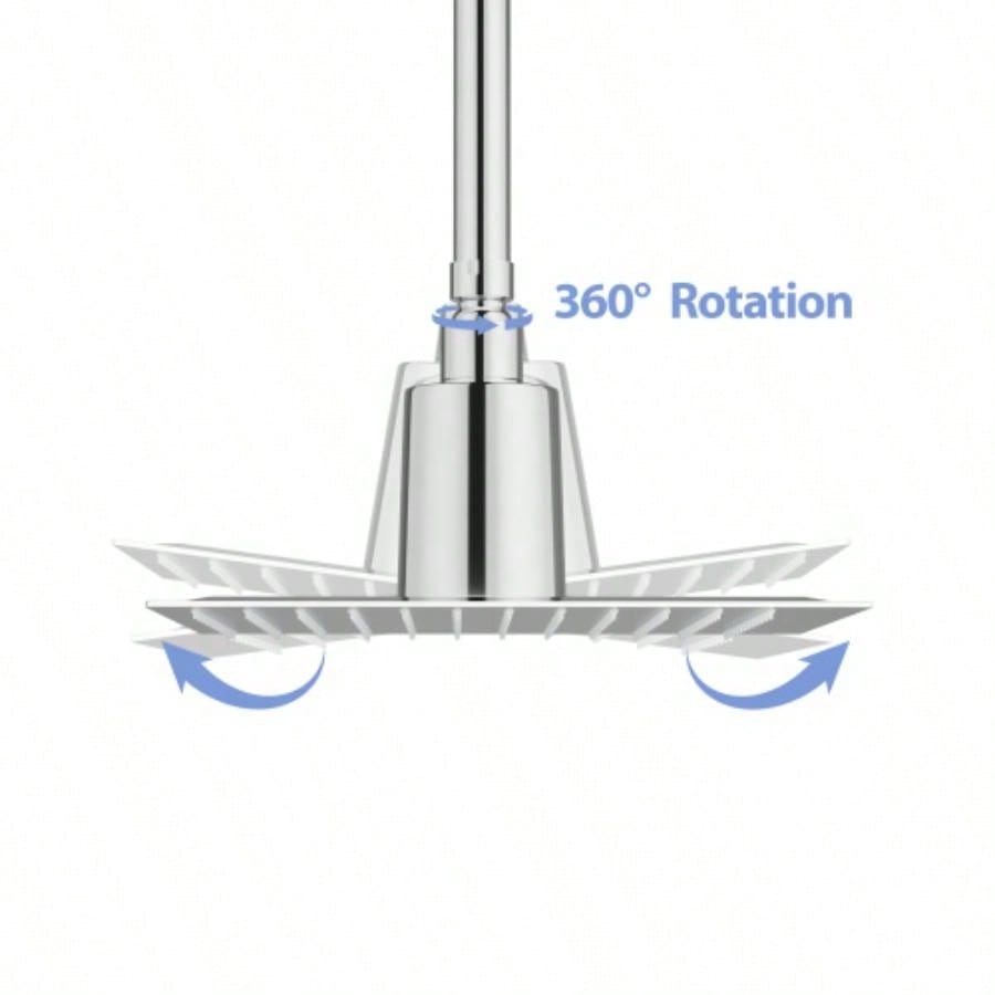 10 Square Rain Shower, Ultra - Design 304 Stainless Steel Ceiling Shower, Wall/Ceiling Mounted,