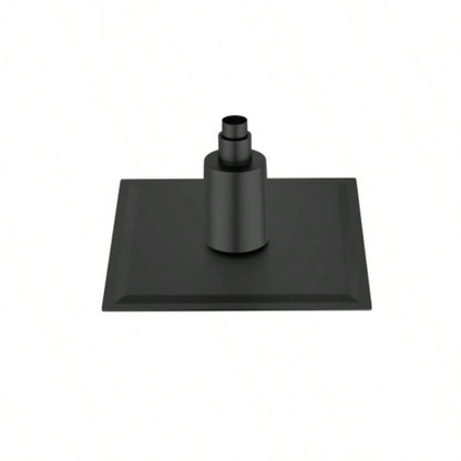 8 Square Rain Shower, Ultra - Design 304 Stainless Steel Ceiling Shower, Wall/Ceiling Mounted, Black