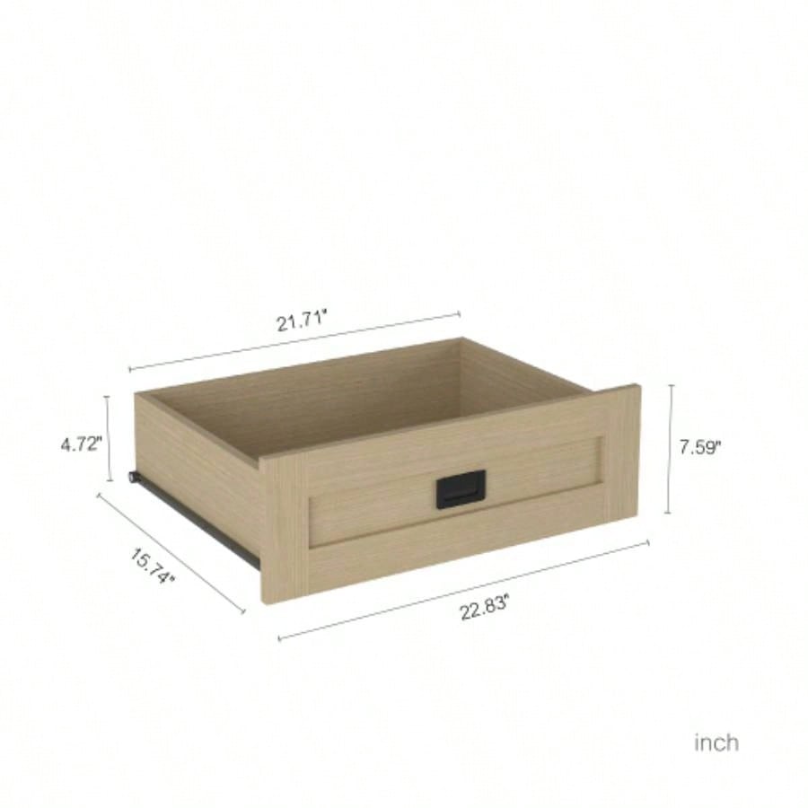 Tall Bedroom Armoire Wardrobe Closet Clothing Storage Cabinet with Hanging Rod Barn Door Drawers Open Shelves