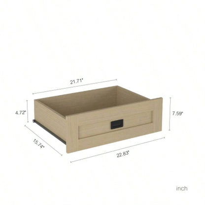 Tall Bedroom Armoire Wardrobe Closet Clothing Storage Cabinet with Hanging Rod Barn Door Drawers Open Shelves