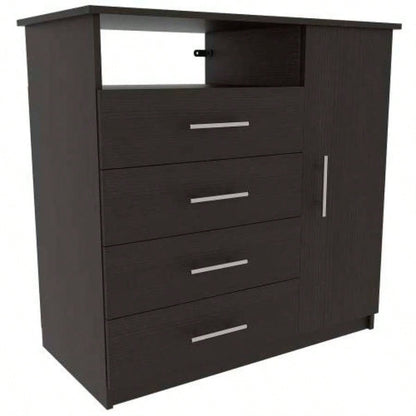 2 Piece Bedroom Set, London Armoire+ Rioja 4 Drawer Dresser, Black