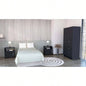 3 Piece Bedroom Set, Cartagena Armoire+ 2 Omaha Nightstands, Black