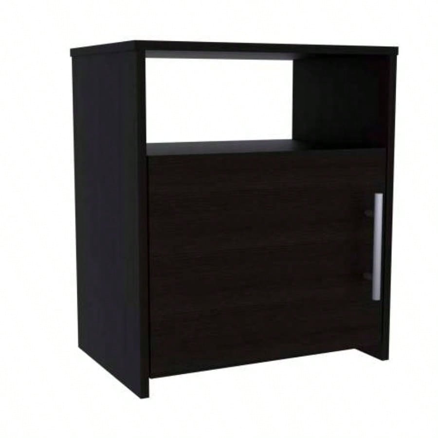 3 Piece Bedroom Set, Cartagena Armoire+ 2 Omaha Nightstands, Black