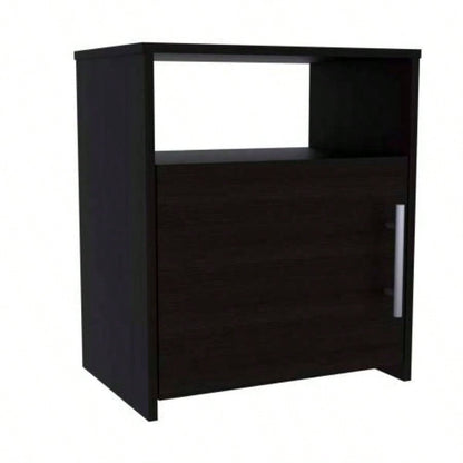 3 Piece Bedroom Set, Cartagena Armoire+ 2 Omaha Nightstands, Black