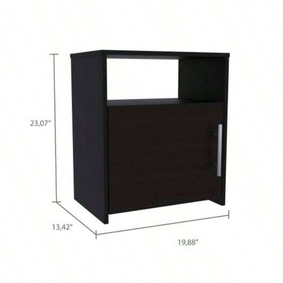 3 Piece Bedroom Set, Cartagena Armoire+ 2 Omaha Nightstands, Black