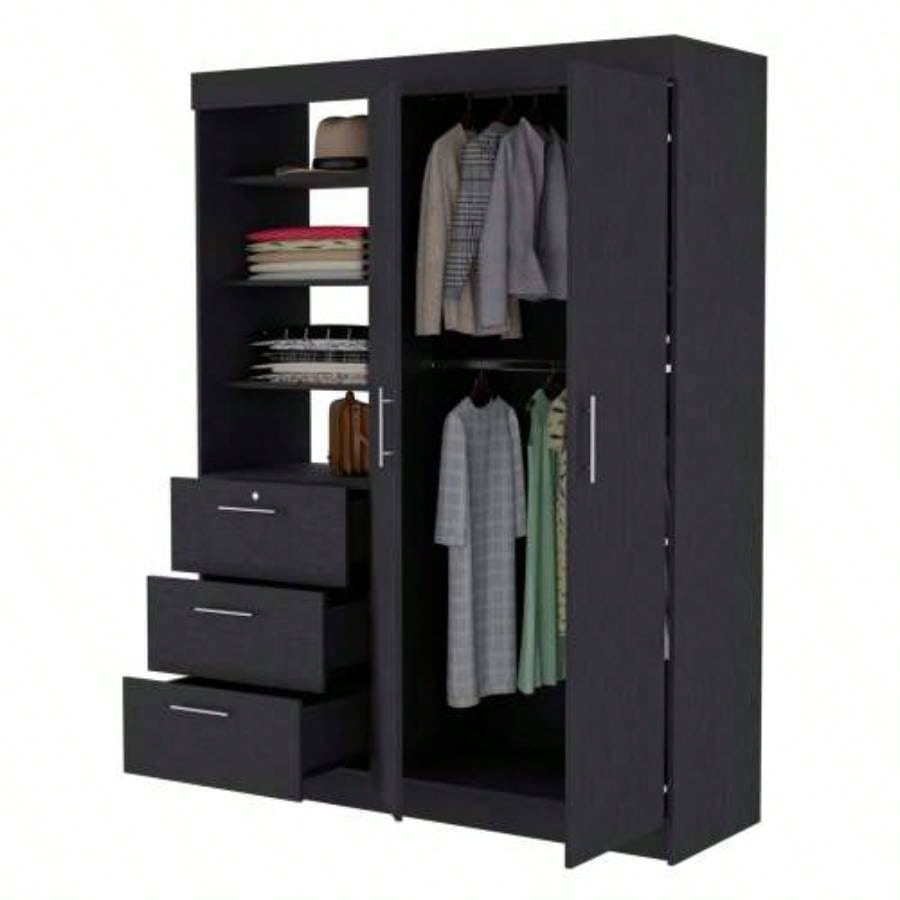 Black 3 - Drawer Armoire