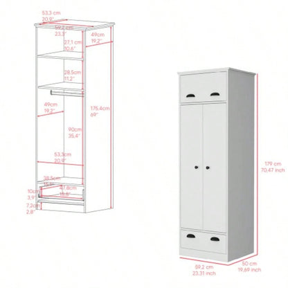 Armoire Dumas, Bedroom, White