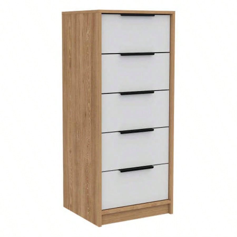 Cozad 2 - Piece Bedroom Set, Armoire+ Dresser, White and Light Oak