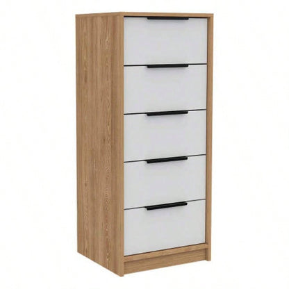 Cozad 2 - Piece Bedroom Set, Armoire+ Dresser, White and Light Oak