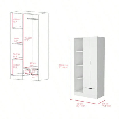 Armoire Dover, Bedroom, White