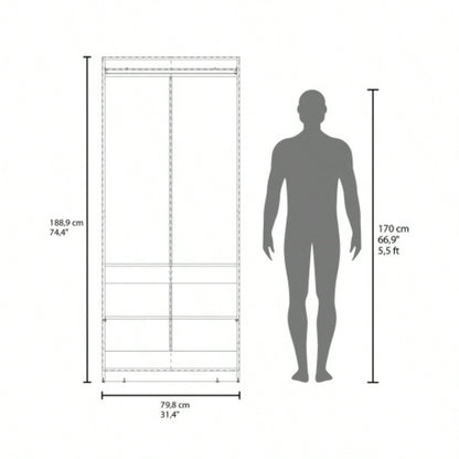 Trappe Armoire, Bedroom, Black