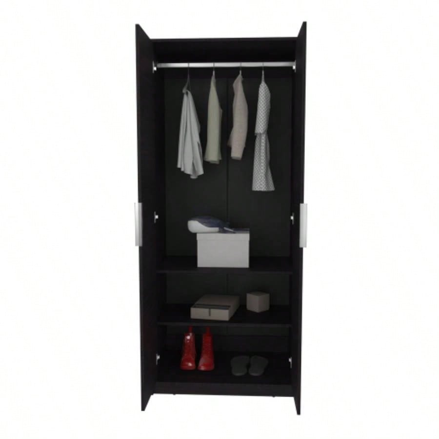 Trappe Armoire, Bedroom, Black