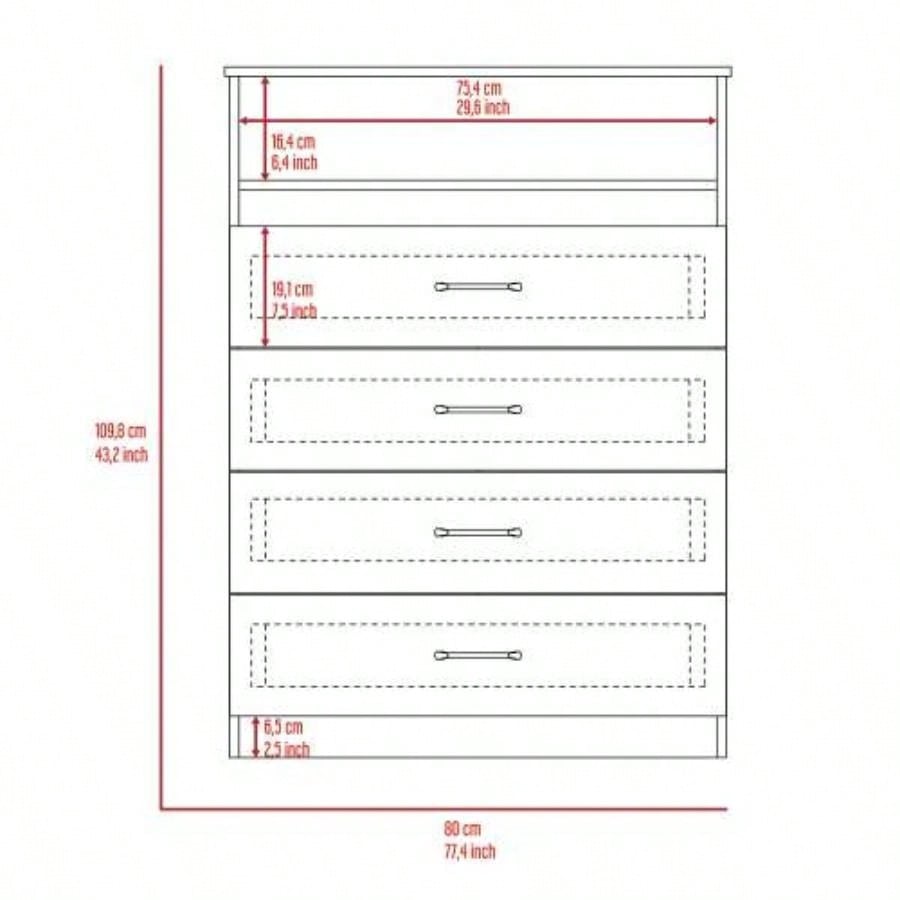 Midval 2 - Piece Bedroom Set, Armoire+ Dresser, White