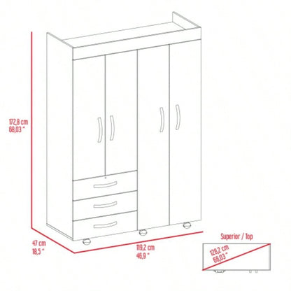 Janeiro Armoire, One Cabinet, Hidden Drawer