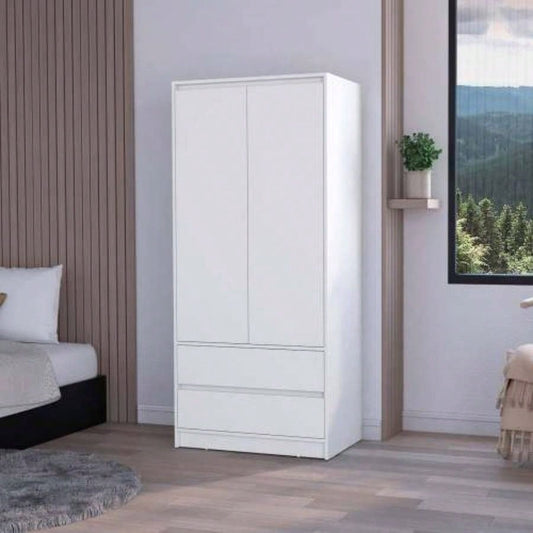 White 2 - Drawer Armoire