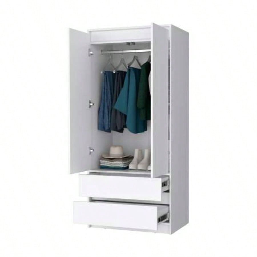 White 2 - Drawer Armoire