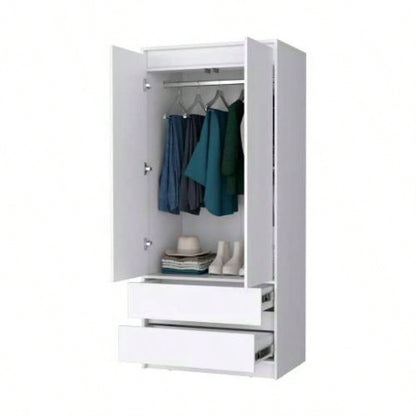 White 2 - Drawer Armoire