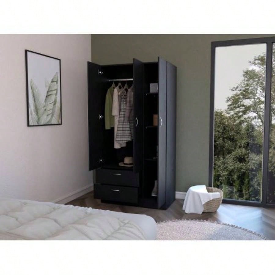 Armoire Haddam, Bedroom, Black