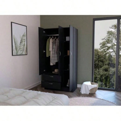 Armoire Haddam, Bedroom, Black