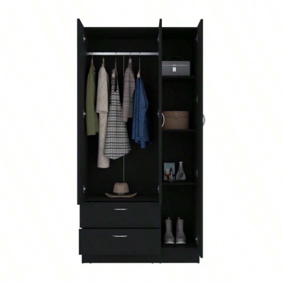Armoire Haddam, Bedroom, Black