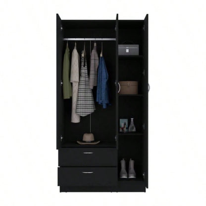 Armoire Haddam, Bedroom, Black