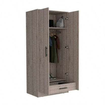 180 Armoire Beery, Bedroom, Light Gray
