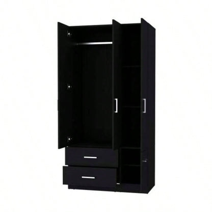 Black 4 - Door 2 - Drawer Armoire