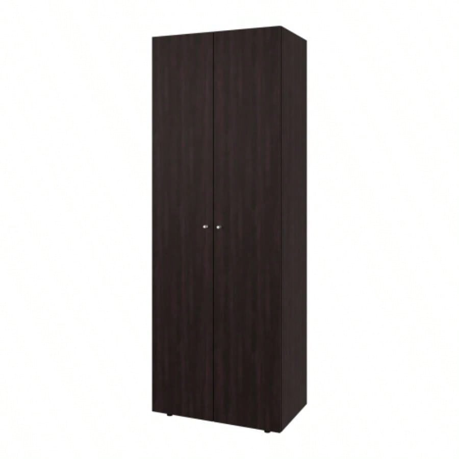 Armoire, 2 Doors, 4 Shelves, Walnut/ Black Wengue