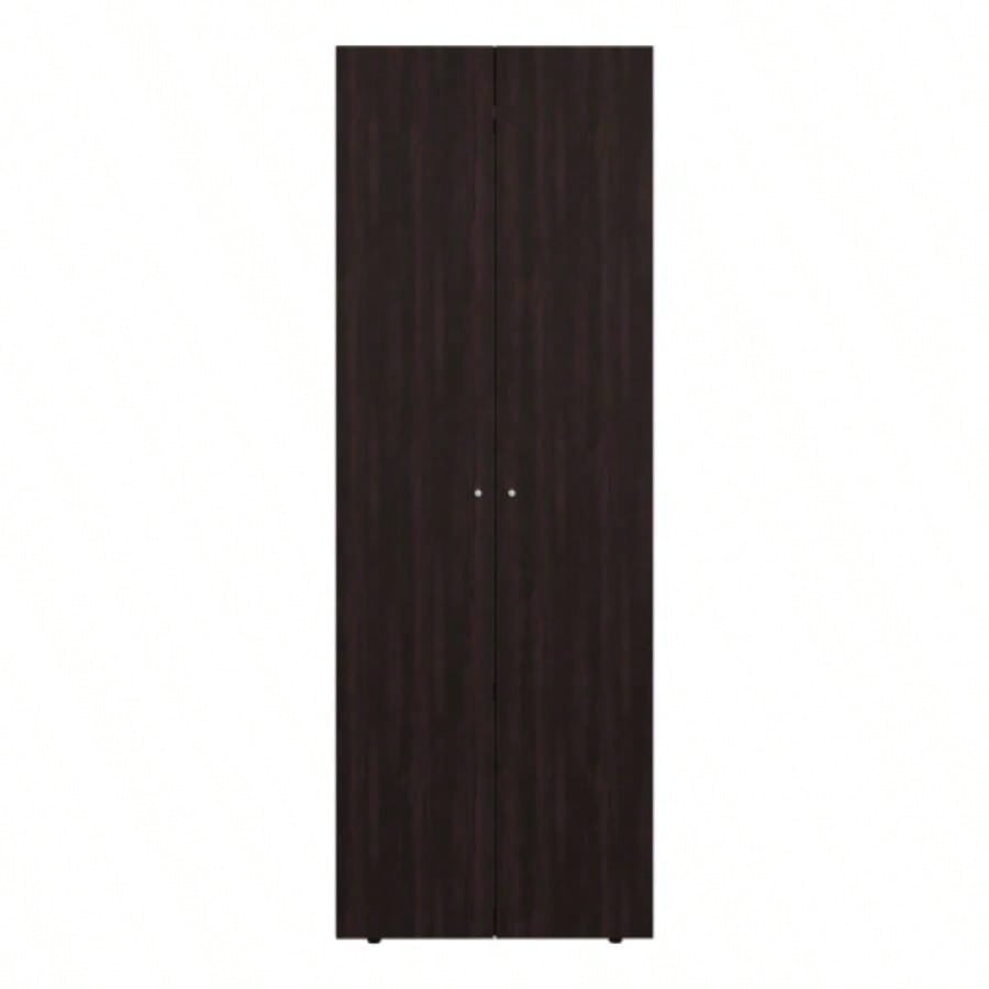 Armoire, 2 Doors, 4 Shelves, Walnut/ Black Wengue