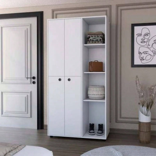 White 1 - Drawer Armoire Closet