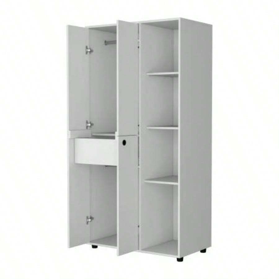 White 1 - Drawer Armoire Closet