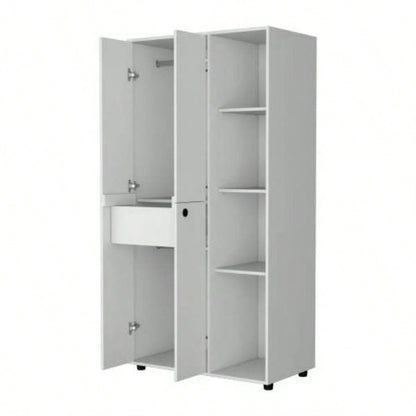 White 1 - Drawer Armoire Closet