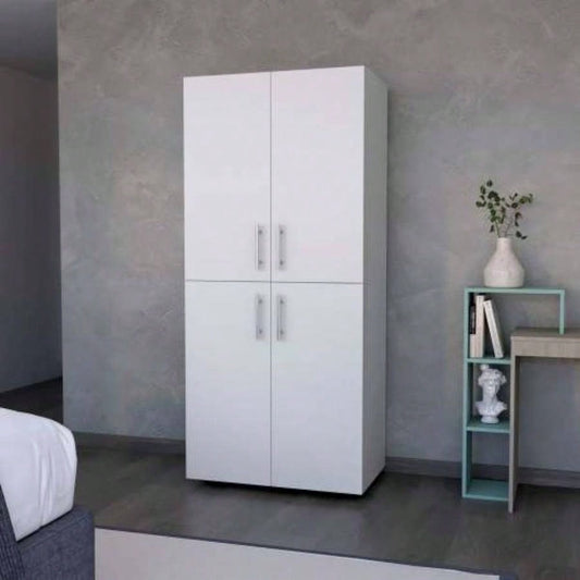 White 4 - Door Armoire