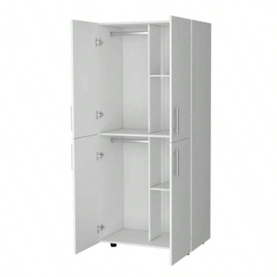 White 4 - Door Armoire