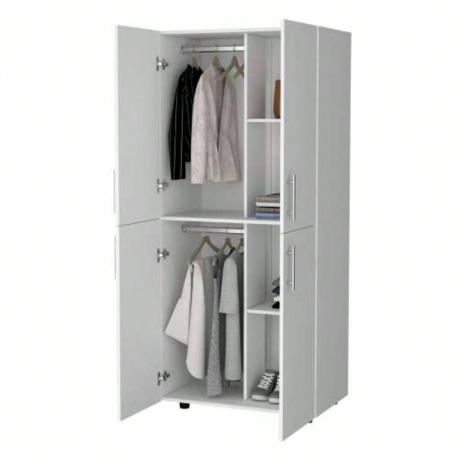White 4 - Door Armoire