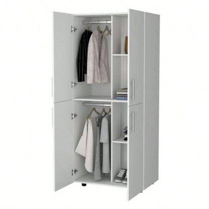 White 4 - Door Armoire
