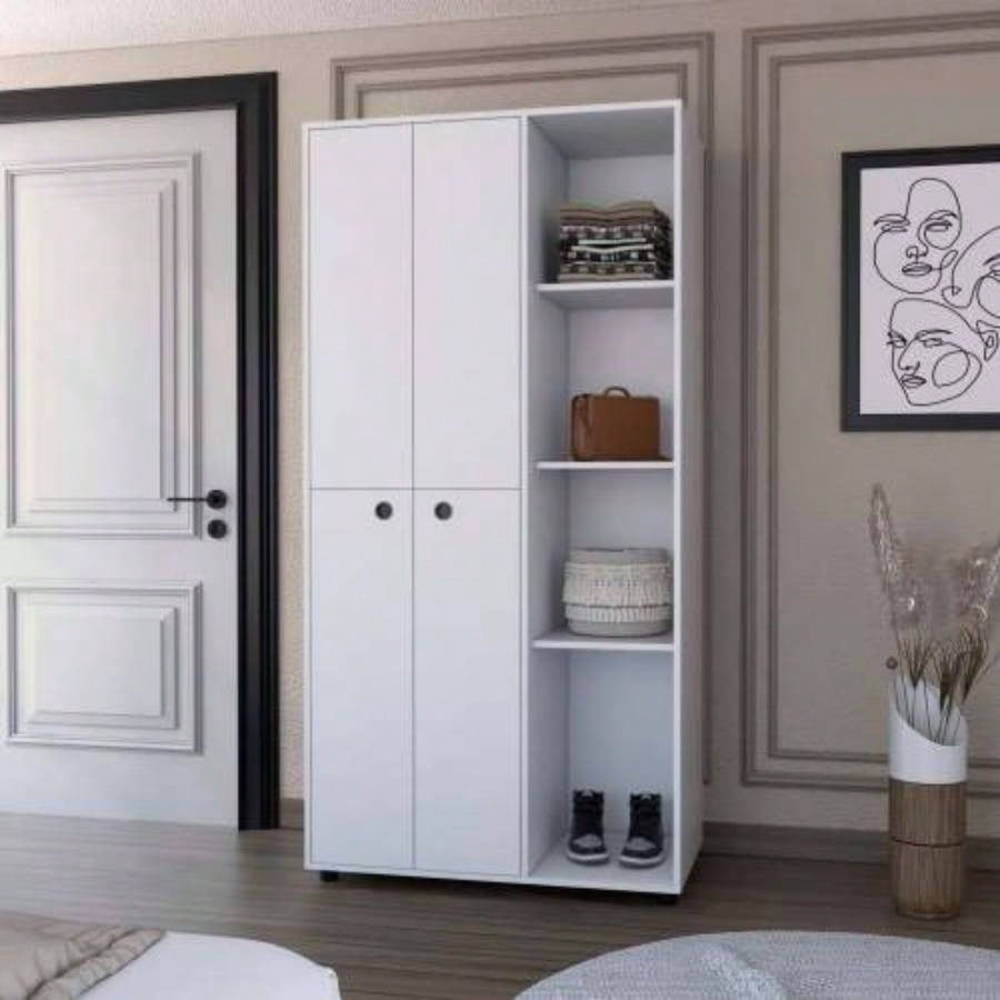 White 1 - Drawer Armoire Closet