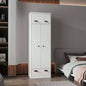 White Double Door and 1 - Drawer Armoire