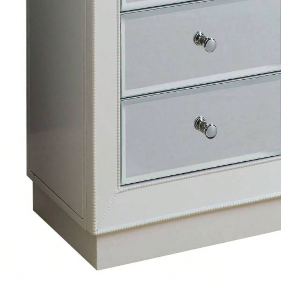 White 6 - Drawer Jewelry Armoire