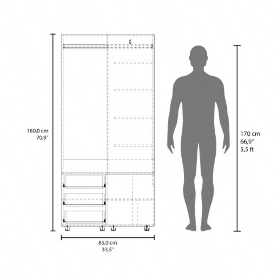 Ursine Armoire, Bedroom, Black