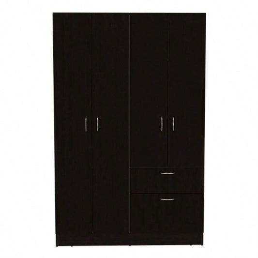 Armoire Alpes, Bedroom, Black/ White