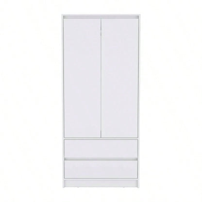 Beloit 3 Piece Bedroom Set, Nightstand+ Dresser+ Armoire, White