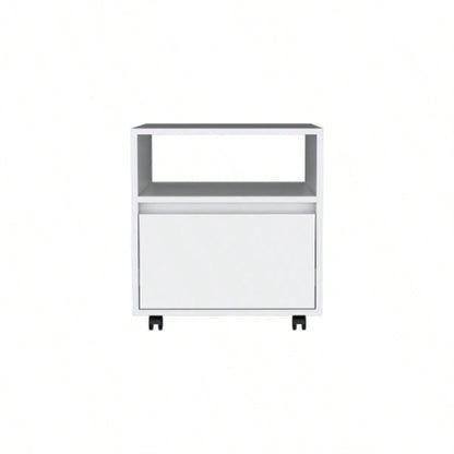 Beloit 3 Piece Bedroom Set, Nightstand+ Dresser+ Armoire, White